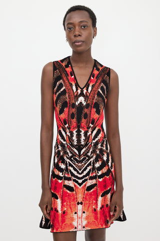 McQueen Textured Knit Jacquard Dress