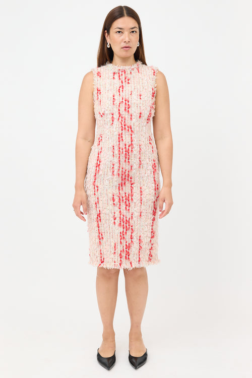 McQueen Tweed Sheath Dress