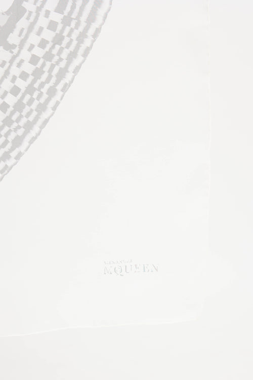 McQueenSheer Flower Print Scarf