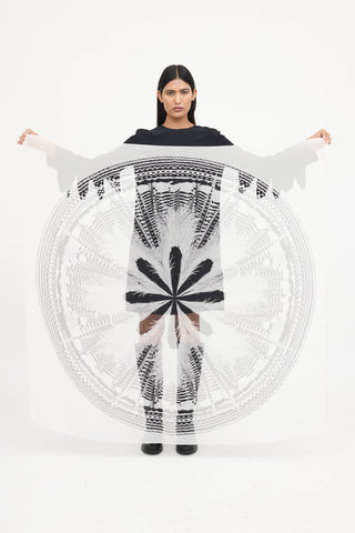 McQueenSheer Flower Print Scarf