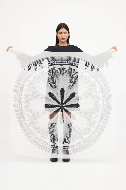 McQueenSheer Flower Print Scarf