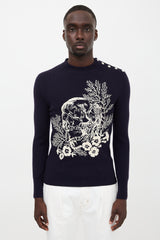 McQueen Wool Embroidered Sweater