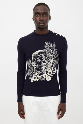 McQueen Wool Embroidered Sweater