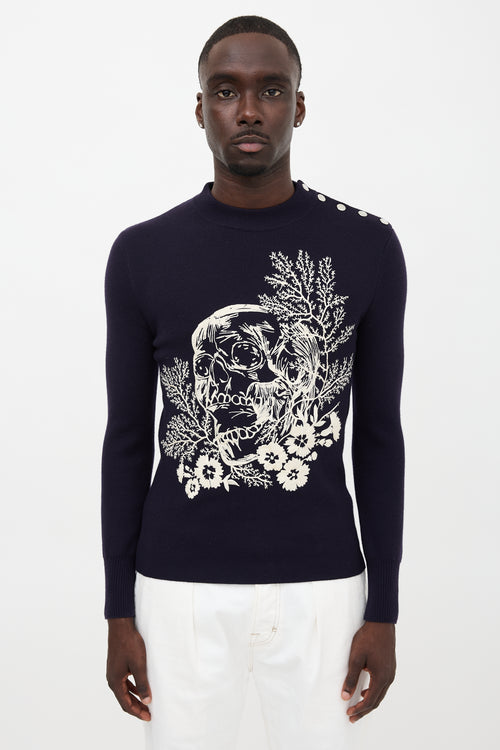 McQueen Wool Embroidered Sweater
