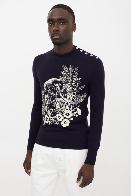 McQueen Wool Embroidered Sweater