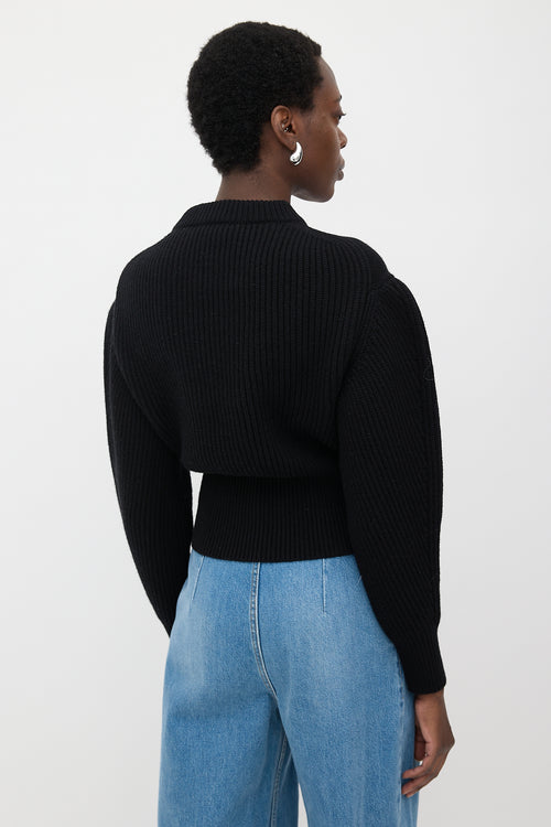 McQueen Wool Flower Intarsia Sweater