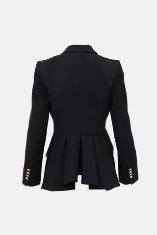 McQueen Wool Single Button Blazer