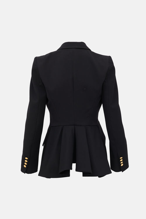 McQueen Wool Single Button Blazer