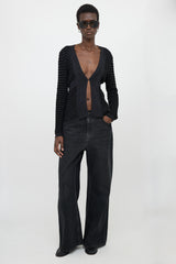 McQueen Textured Shimmer Cardigan
