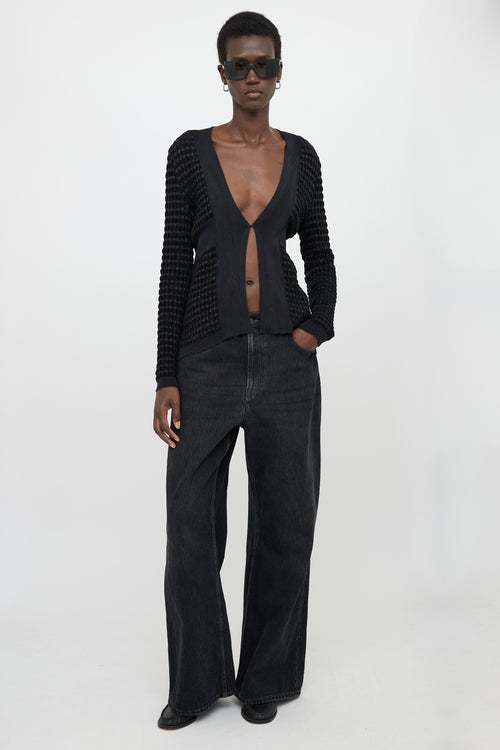 McQueen Textured Shimmer Cardigan