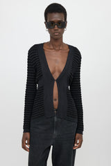 McQueen Textured Shimmer Cardigan