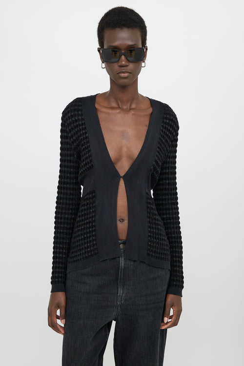 McQueen Textured Shimmer Cardigan