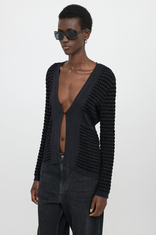 McQueen Textured Shimmer Cardigan