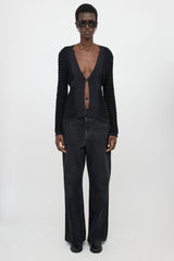 McQueen Textured Shimmer Cardigan