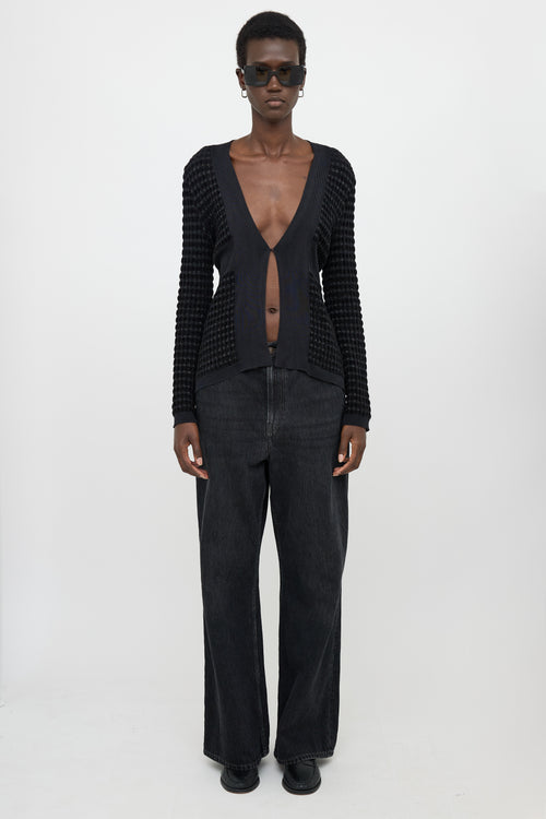 McQueen Textured Shimmer Cardigan