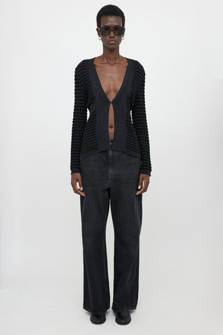 McQueen Textured Shimmer Cardigan