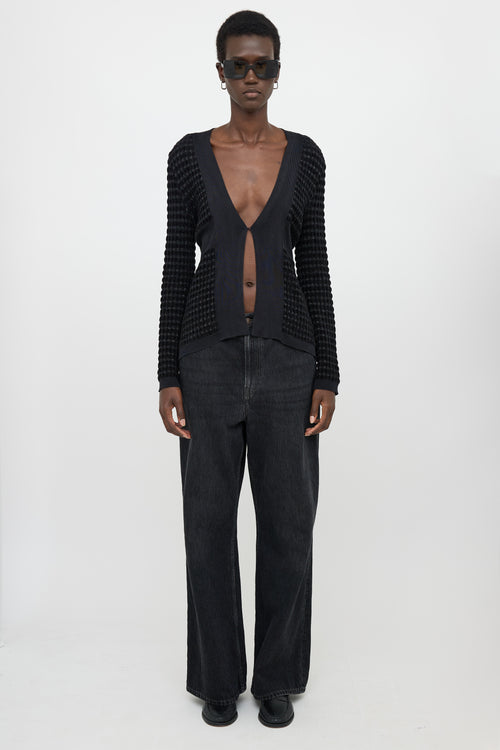 McQueen Textured Shimmer Cardigan