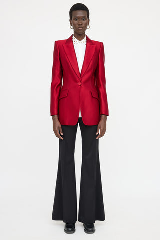 McQueen Silk Single Breasted Blazer