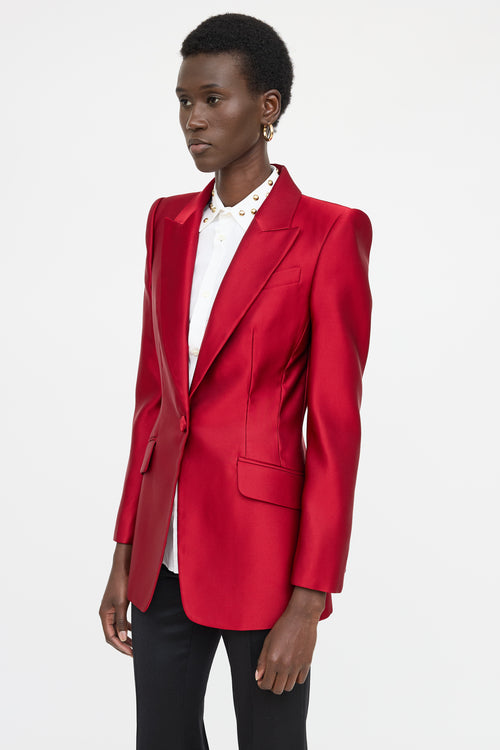 McQueen Silk Single Breasted Blazer