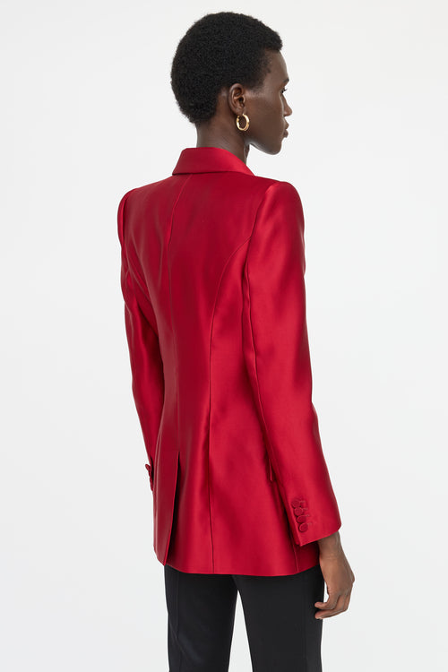 McQueen Silk Single Breasted Blazer