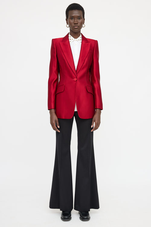 McQueen Silk Single Breasted Blazer