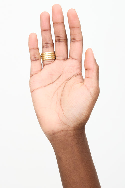 Me&Ro 18K Yellow Gold Ruby Cluster Ring