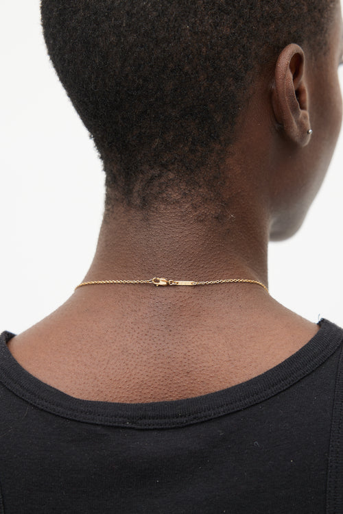 Mejuri 14k Gold Rectangular Charm Necklace