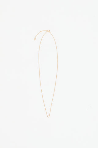 Mejuri 14k Gold Single Diamond Necklace