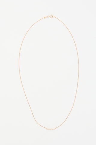 Mejuri 14k Gold & Diamond Bold Bar Necklace