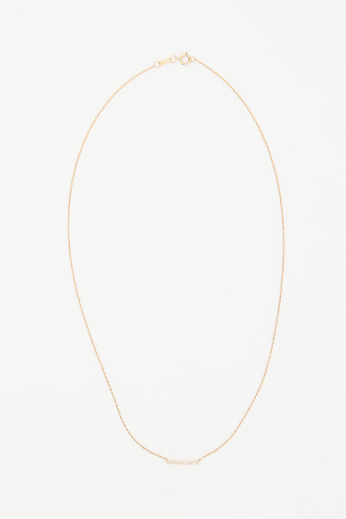 Mejuri 14k Gold & Diamond Bold Bar Necklace