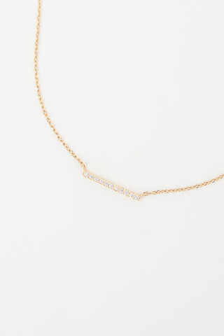 Mejuri 14k Gold & Diamond Bold Bar Necklace