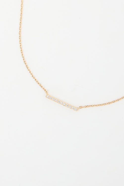 Mejuri 14k Gold & Diamond Bold Bar Necklace