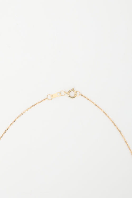 Mejuri 14k Gold & Diamond Bold Bar Necklace