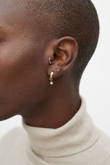 Mejuri 14K Gold Star Huggie Earrings