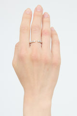 Mejuri 14K White Gold Bead Open Ring