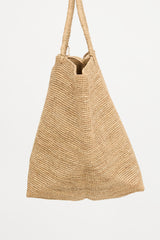 Merciel Raffia Appliqué Tote Bag