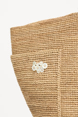 Merciel Raffia Appliqué Tote Bag