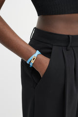 Messika 18K Gold & Blue Leather My Move Wrap Bracelet