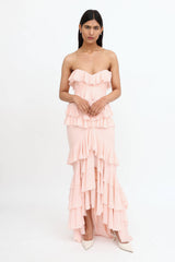 Michael Costello x Revolve pink maxi dress