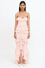 Michael Costello x Revolve pink maxi dress