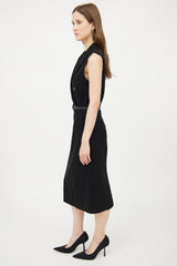 Michael Kors Black Collar Button Dress