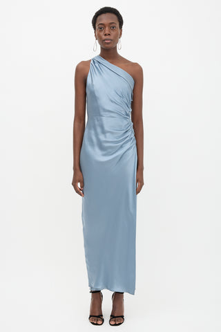 Michelle Mason Silk One Shoulder Dress