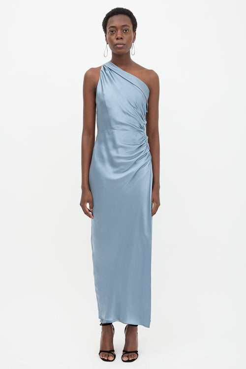 Michelle Mason Silk One Shoulder Dress