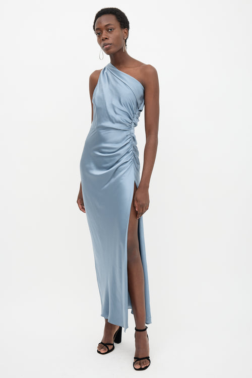 Michelle Mason Silk One Shoulder Dress