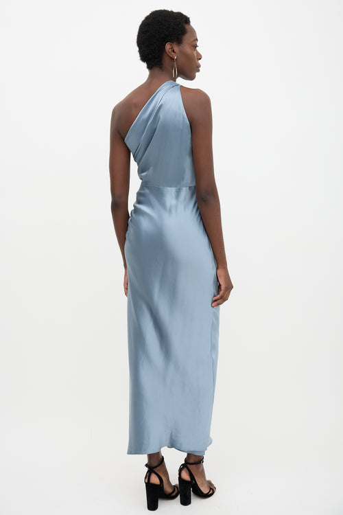 Michelle Mason Silk One Shoulder Dress