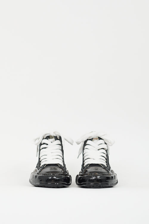 Mihara Yasuhiro Black Canvas Sole Dip High Top Sneaker