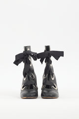 Miista Black Leather Erika Lace Up Boot