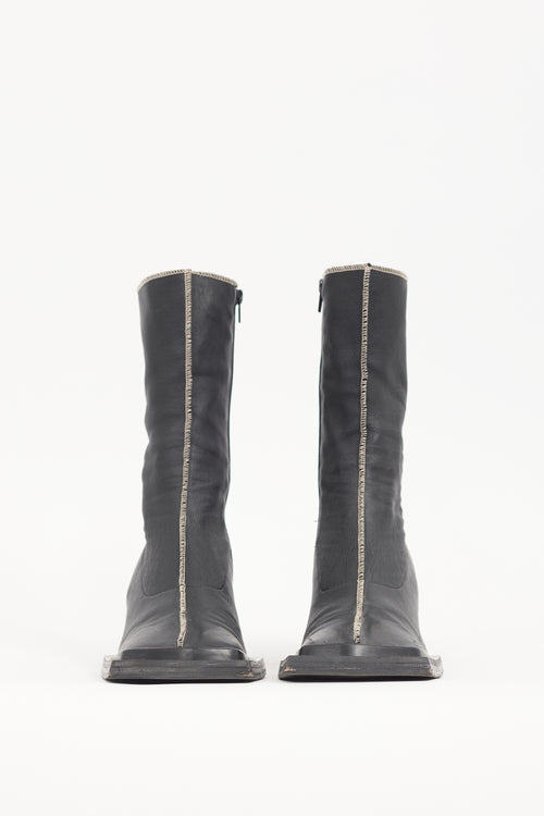 Miista Black Leather Marige Boot