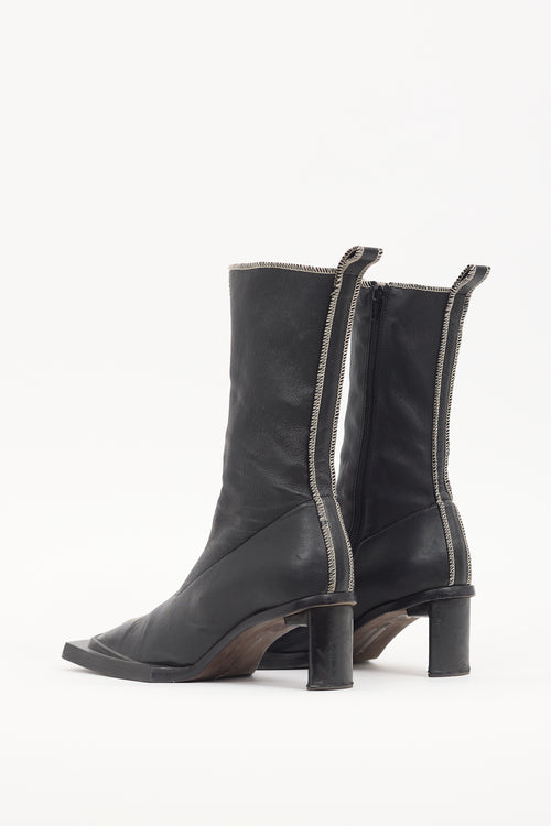 Miista Black Leather Marige Boot