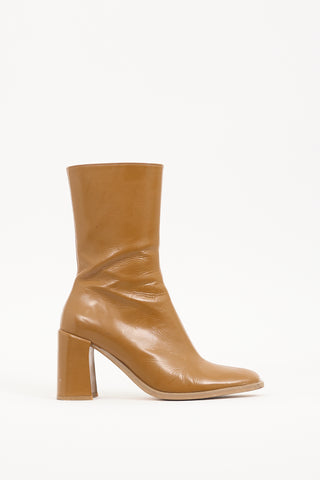 Miista Brown Patent Leather Boot